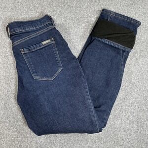 Eddie Bauer Voyager High Rise Straight Lined Jeans Womens P4 Dark Wash